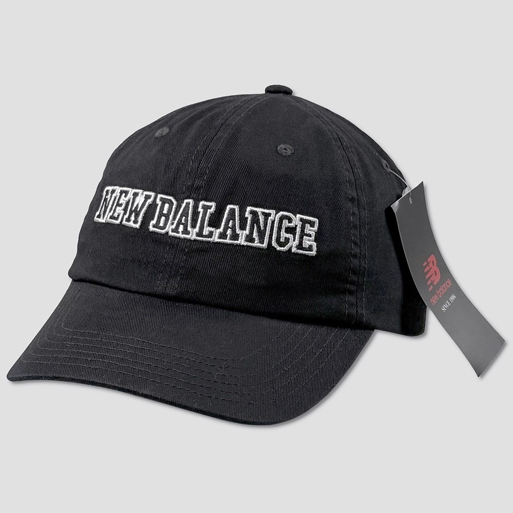 New Balance Logo Cap / Hat - NWT Mens Strapback Black / White‎ - #49352-CAP1